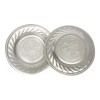 AJC 6 Platos Base Acero Inoxidable Restaurante Redondo 20 Cm