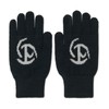 No Manual EMBLEM KNIT GLOVES - BLACK