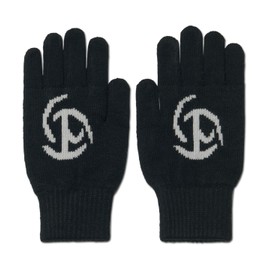 No Manual EMBLEM KNIT GLOVES - BLACK