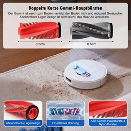 Pure Realm Pure Realm 22 St1ck Zubeh?rset f1r Roborock Qrevo Curve/Qrevo Curv S5X/Qrevo S5VQrevo Edge Saugroboter, 1 Dual-Hauptb1rste,3 HEPA Filter,6 Wischt1cher,6 Seitenb1rsten,3 Staubbeutel,1 Hakenb1rste