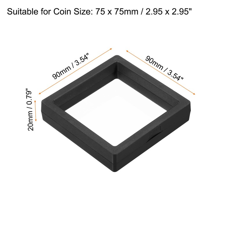 PATIKIL 3.5" x 3.5" 3D Floating Display Case, 3 Pack