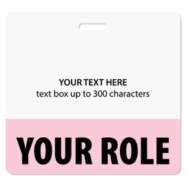 Custom Badge Buddy - in Baby Pink Color - Horizontal - Double Sided Backer Card - Durable and Water Resistant Ideal for Teachers, Nurses, Doctors, and Healthcare Professionals