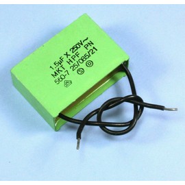 (NB #24) Roederstein 1.5uF 250VAC MKT Metallized Polyester Film Box Capacitors ERO