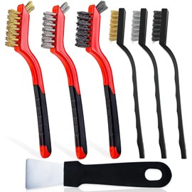 IROKCAKPT Wire Brush, Rust Proof Cleaning Brush, Channel Brush, Nylon, Handy Brush (Set of 7)