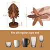 Yuoyar Coasters, Wooden Tree-Shaped sapele Wood Drink Coasters Set for