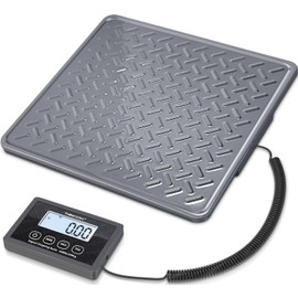 THINKSCALE Shipping Scale, 440lb/1oz Digital Heavy Duty Postal Scale, Strong Steel Platform, Postage Scale with Hold/Tare/LCD Display, Scale for Packages, Luggage Scale, Battery&AC Adapter Included