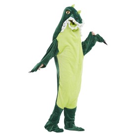 NAFLEAP Wearable Blanket Hoodie Women Dinosaur Onesie Adult Costume Sleep Bag Gifts for Girls, Dinosaur Green,S