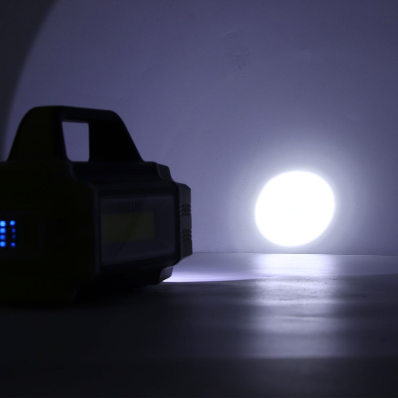 Solar Flashlight Front Side Lighting 6 Gear Super Bright USB