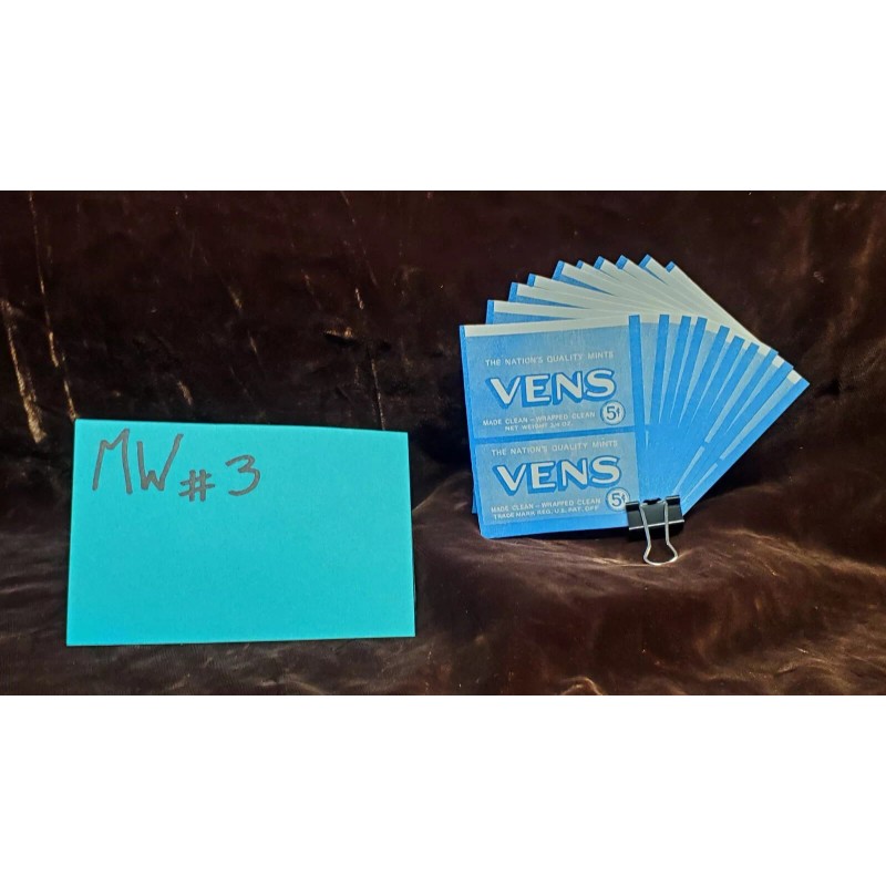 BLUE VENS REPO MINT WRAPPERS FOR ANTIQUE SLOT MACHINE MW#3