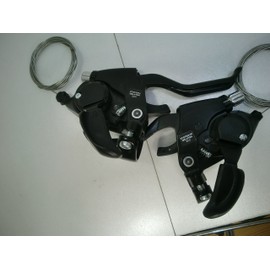 Shimano Brake/Shift Lever 3x7speed ST-EF500 2-Finger Black Left and Right Set 602