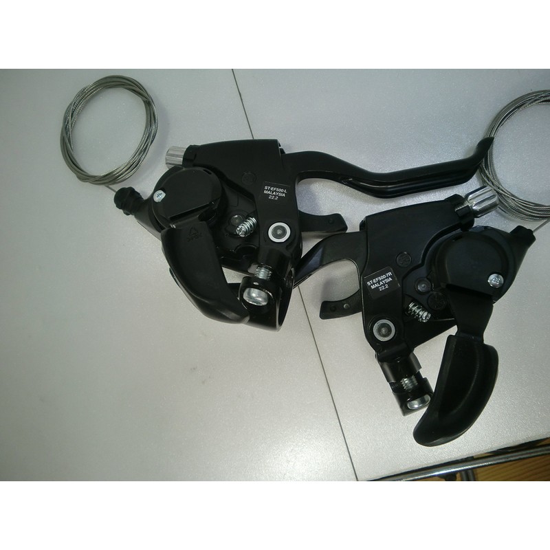 Shimano Brake/Shift Lever 3x7speed ST-EF500 2-Finger Black Left and Right