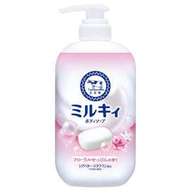 Milky Body Soap, Floral Soap with Pump, 16.9 fl oz (500 ml)