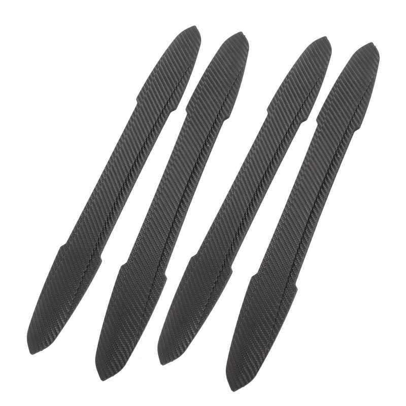 4PCS Bumper Guard Strip Carbon Fiber Pattern Textured 43cm Length