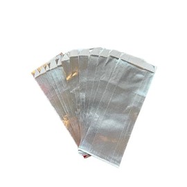 Silver Foil Hot Dog Bags, 9" Unprinted Disposable Wrappers - Grease Resistant, Keeps Food Hot and Mess Free (100)