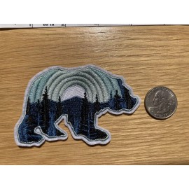 Unbranded Blue Sky Travel Bear Embroidered Iron On Patch Great on Jackets & Hats Camping