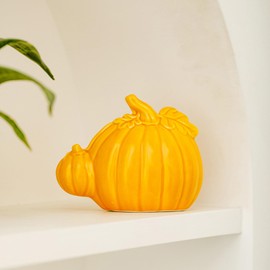 Generisch Künstliche Kürbisse, Keramik Kürbis Thanksgiving Festtags Herbstdekoration, Kleine Figuren Deko Für Innen Außen Wohnzimmer Bücherregal Schlafzimmer Farmhausstil