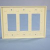 Leviton 3-Gang Decora/GFCI Device Wallplate, 80611-T, Light Almond