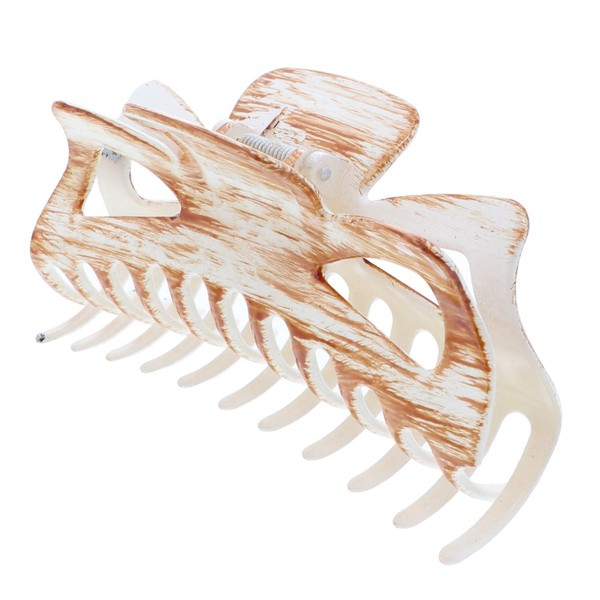 Wood Look Jumbo Jaw Clip Extra Large Hair Claw - Natural