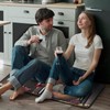 2Pcs Wine Kitchen Rugs Set of 2 Floor Mats for