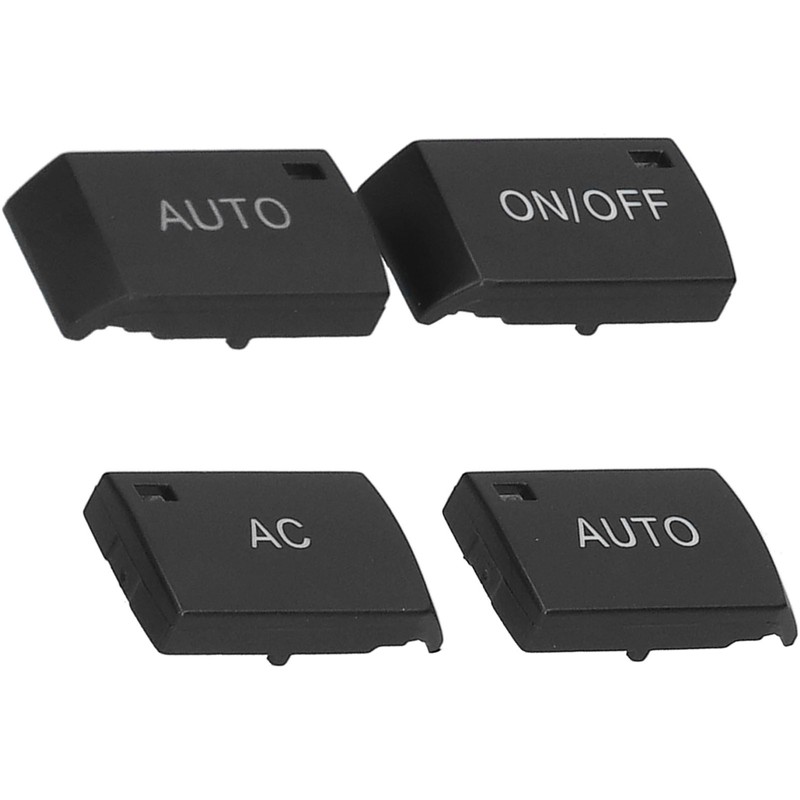 4pcs Air Conditioning Switch Covers A/C AUTO ON/OFF Plastic Black