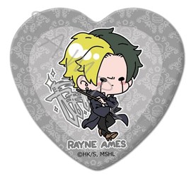 TV Anime Mashle MF [Rain Ames] Heart Shaped Can Badge
