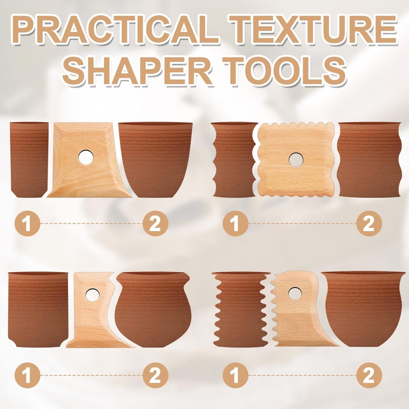 GlikCeil 20 Pieces Pottery Ribs Pottery Tools Pottery Foot Shaper