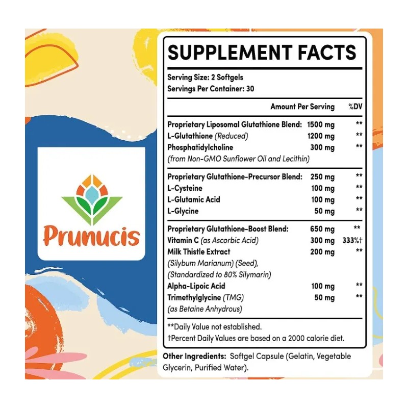 Glutatión Liposomal 2400mg Máxima Absorción (60) Americano