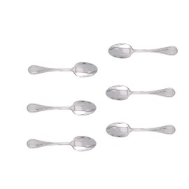 Elegance Set of 6 Demitasse Spoons, 4"L