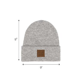 C.C Eco Friendly Unisex Classic Warm Winter Beanie and Touchscreen Glove Set (Light Melange Grey)