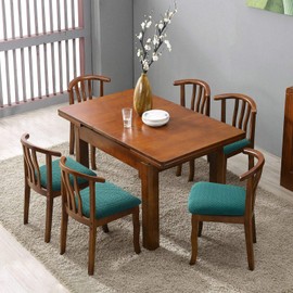 Genina Seat Covers for Dining Room Chair Seat Slipcovers Kitchen Chair Covers (Teal, 4 Pcs)