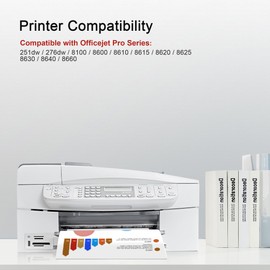 950XL and 951XL Ink Cartridges Combo Pack 5-Pack Replacement for HP 950XL 951XL Ink Cartridges for HP Printers Officejet Pro 8600 8610 8620 8100 8630 76DW 251DW, 2 Black,Cyan,Magenta,Yellow | C2P01FN