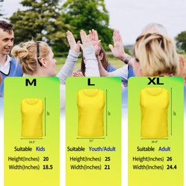 Antoyo 48pcs Soccer Pinnies Youth Scrimmage Team Pinnies Practice Vests Pinnies Jerseys for Basketball Soccer Football Bibs for Youth Adult