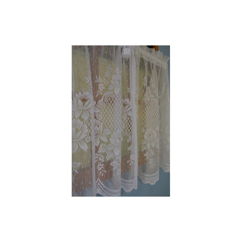 Cortina Chic Cameo Rose Swag, 63 Pulgadas, Blanco