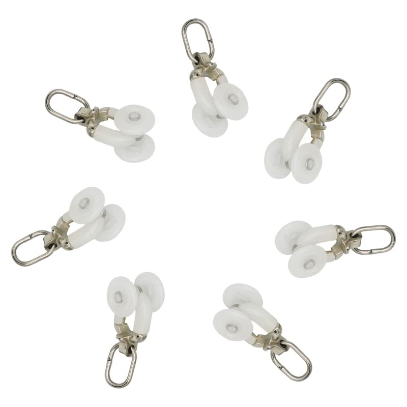 Bikykose Track Rollers（20pcs）,Window Shower Curtain Tracks Accessories-Special Accessories for Ceiling