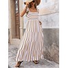 PRETTYGARDEN Womens Dresses 2025 Summer Striped Sleeveless Maxi Dress Casual