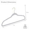 Simplify Slim Velvet Gold Hook Clothes Hangers 100 Pack |