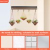 CAUSXIAOFA Hanging Pot Rack, Aluminum Walnut Wood, No Drill |