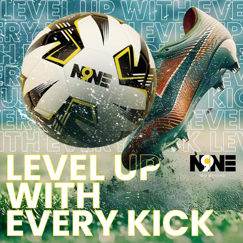 NINE Premium Quality Footballs Striker - Size 3, 4, 5