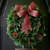 Bow with Tartan Pattern 26 cm Red Christmas Decoration Christmas