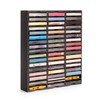 SANFURNEY 51-Slot Cassette Tape Storage, Desktop Rack Audio Tape Organizer,