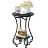 X-cosrack Small Round Side Table,Round End Table for Small Spaces