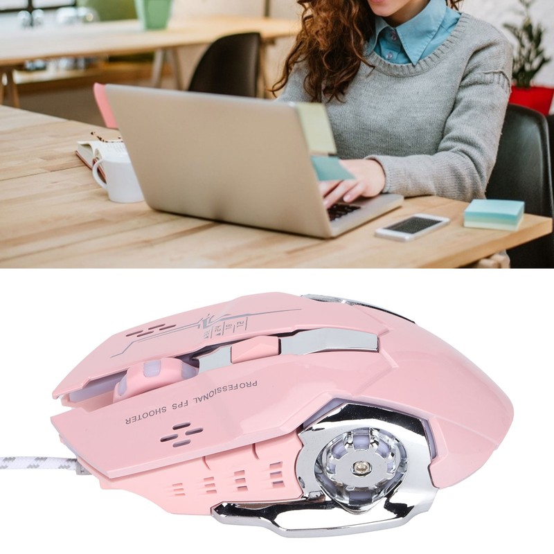 Wired Mouse 6‑Button USB Port Gaming Luminous Ergonomic Optical Computer