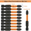 Saipe 10PCS Magnetic PZ2 Pozi Screwdriver Bit Set Quick Release