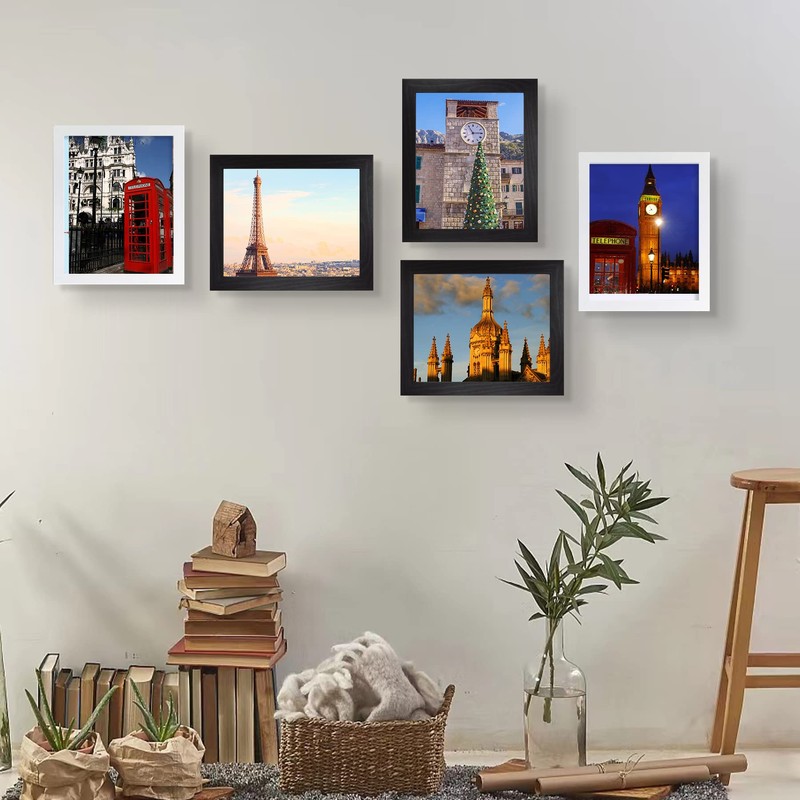 SESEAT Black 8x10 Picture Frame, Photo Frame for Wall Mounting