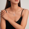 Sylph Dainty Silver Pendant Necklace for Women Statement Elegant Four-pointed