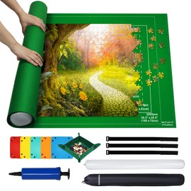 MOZOOSON Puzzle Mat, Puzzle Mat Roll Up for 2000 1000 Pieces Jigsaw Puzzle Mat Storage 1500 Pad, 6 Pieces Sorter