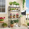 Simple Trending 3 Tier Metal Plant Stand Outdoor Indoor Waterproof,