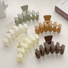 Large Hair Claw Clip Big Size Updo Half-Up Clip Hair Clip White 3ea
