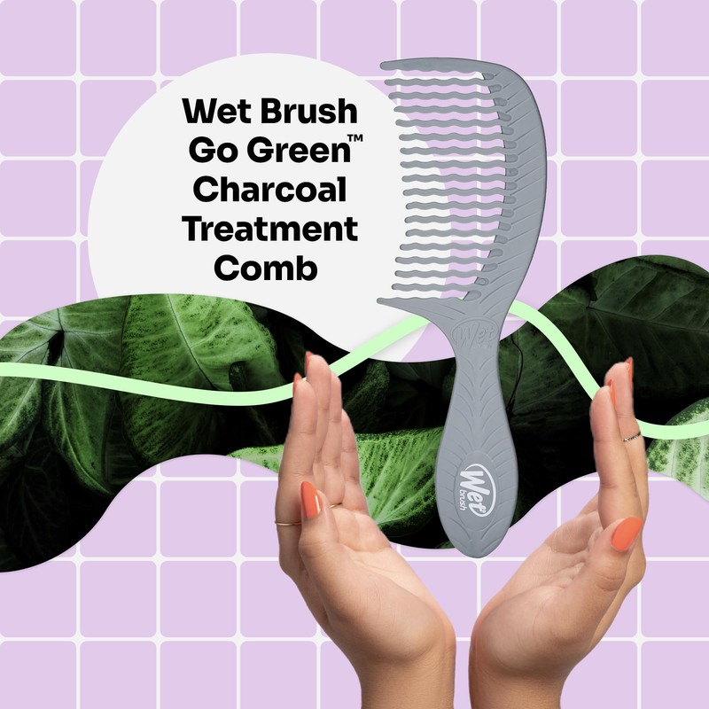WetBrush Go Green Treatment Comb Wide Tooth Wave Tooth Design
