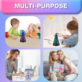 VARKAGE 3 Pieces Impossible Cone, Pyramid 3D Printed Spiral Cone Toy, Relief Anti Stress 3D Spiral, Desktop Decorations Toy for Children and Adults, Gift
